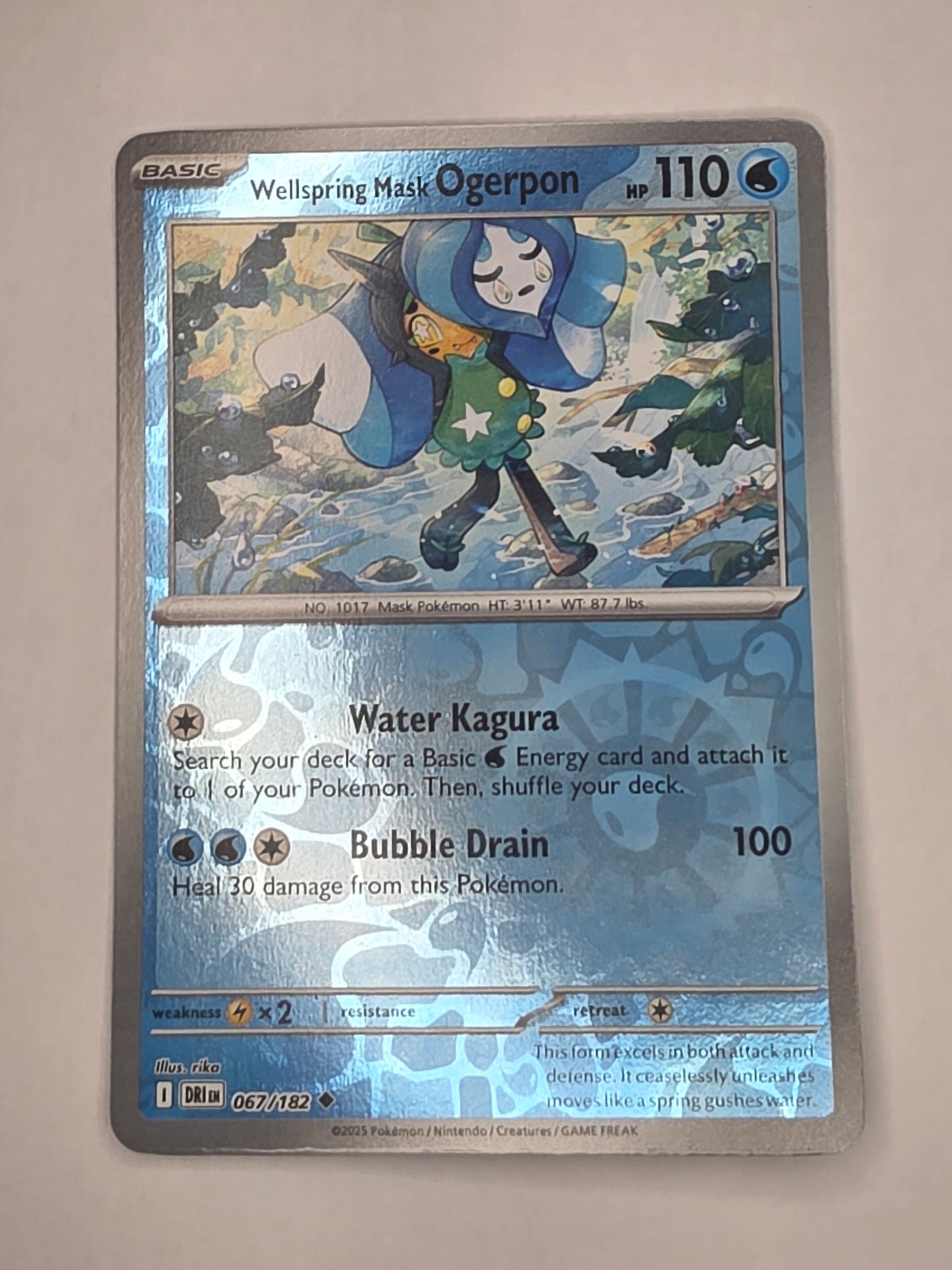 #067/182 Wellspring Mask Ogerpon Reverse Holo
