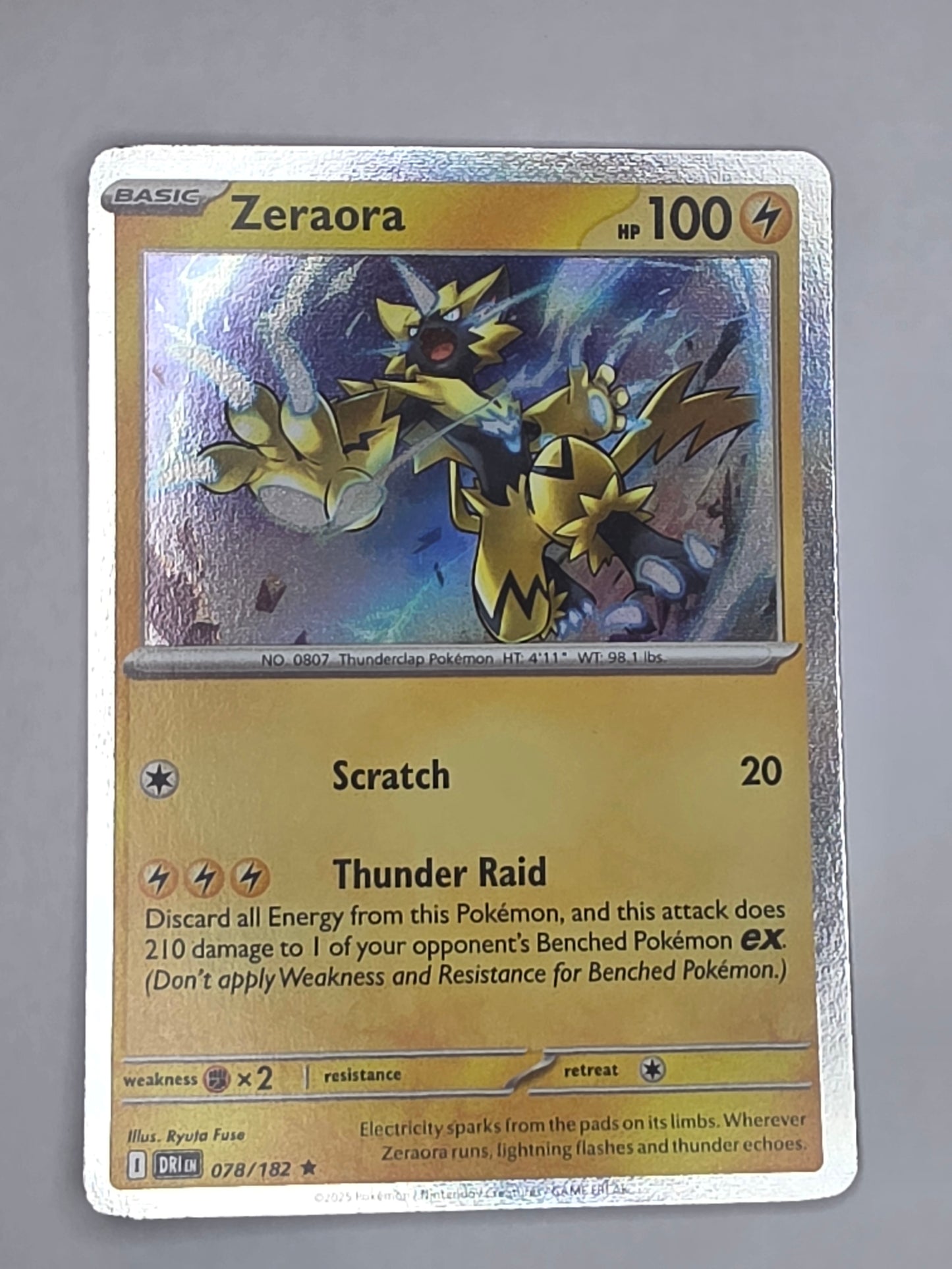 #078/182 Zeraora Holofoil