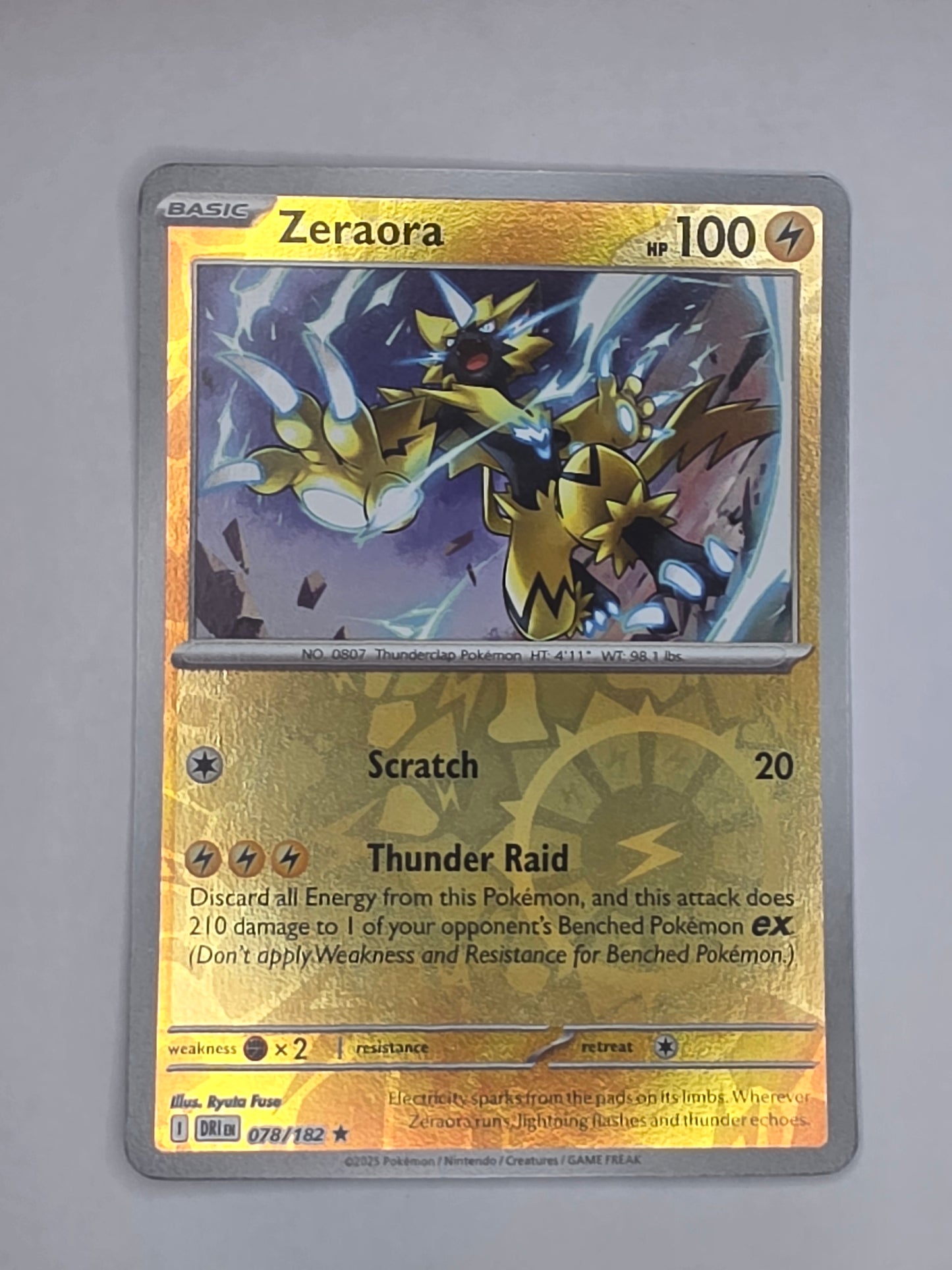 #078/182 Zeraora Reverse Holo