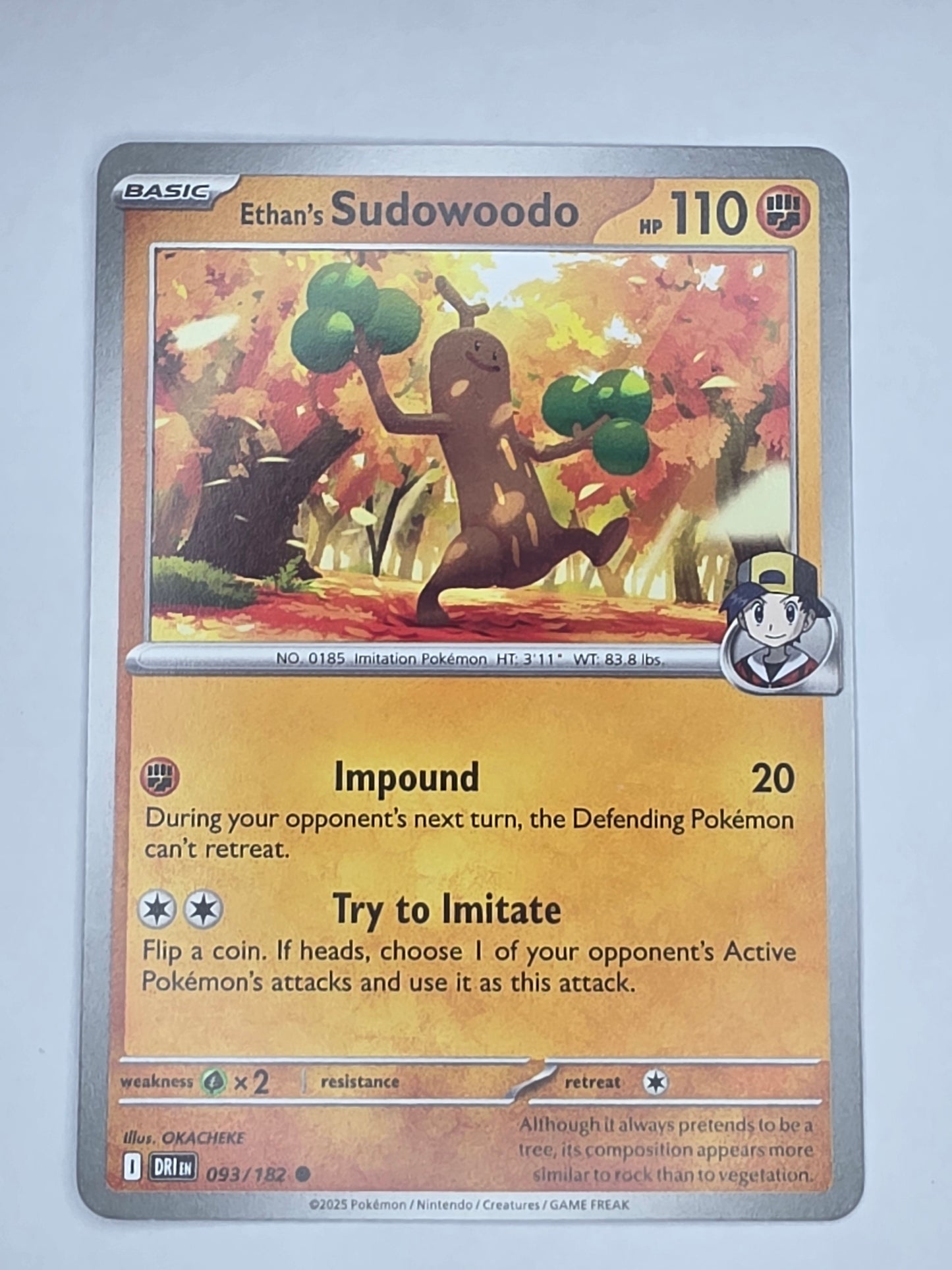 #093/182 Ethan's Sudowoodo Normal