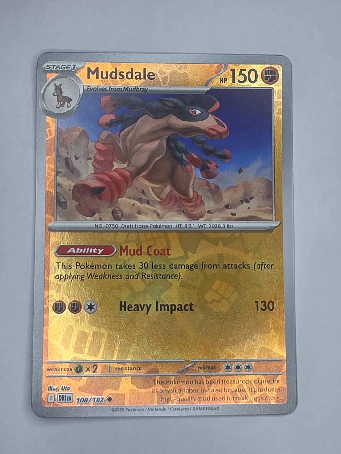 #108/182 Mudsdale Reverse Holo