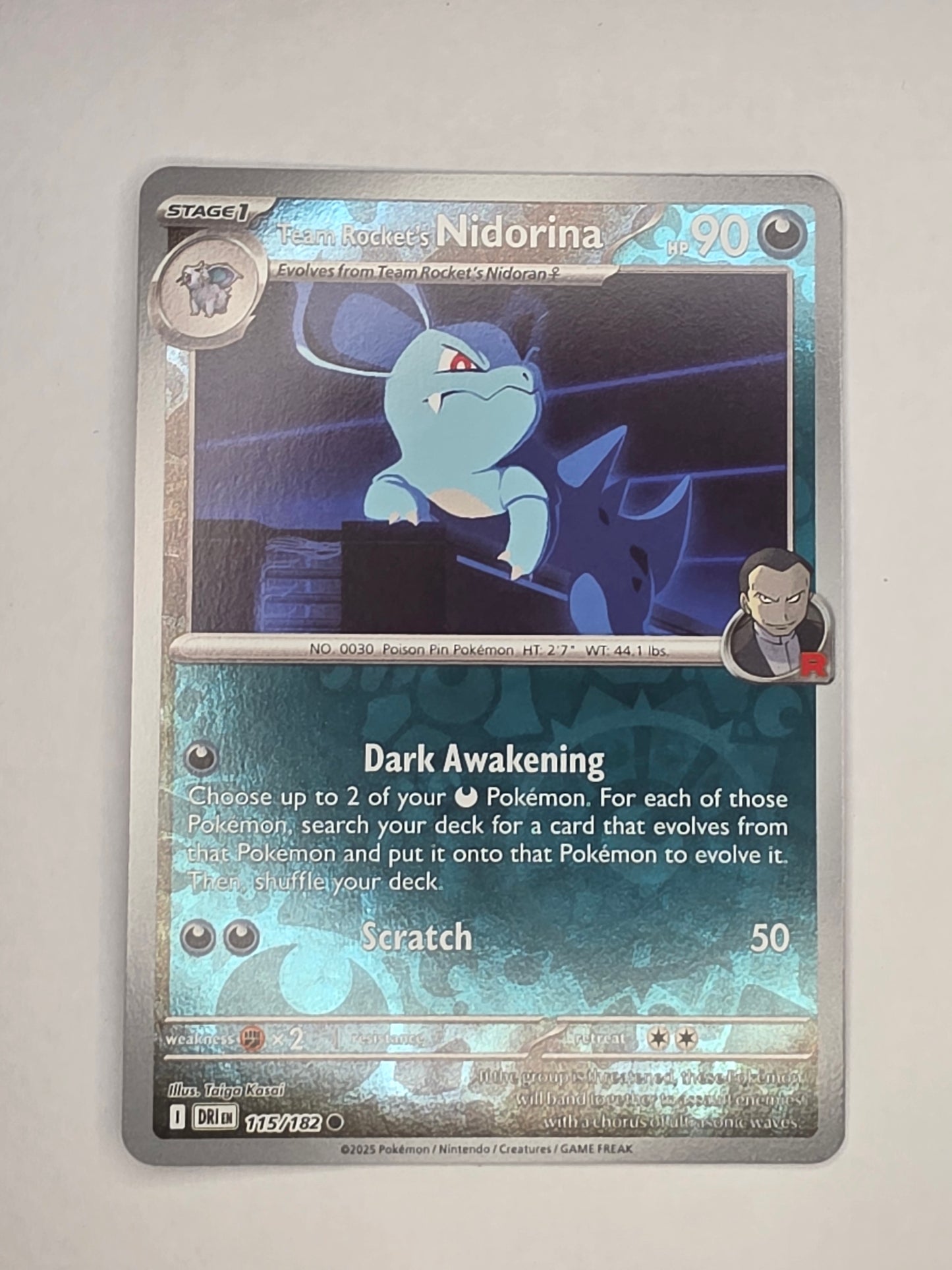 #115/182 Team Rocket's Nidorina Reverse Holo