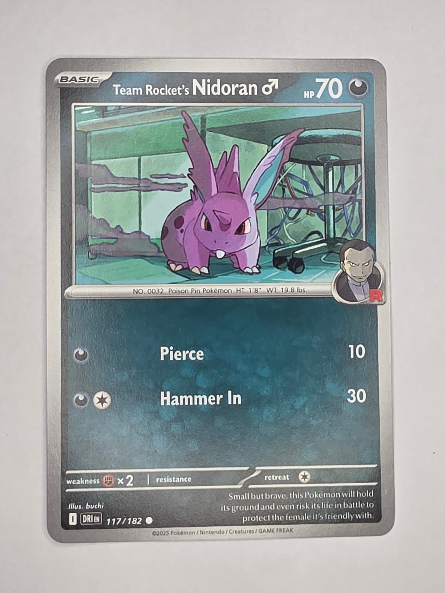 #117/182 Team Rocket's Nidoran Male Normal