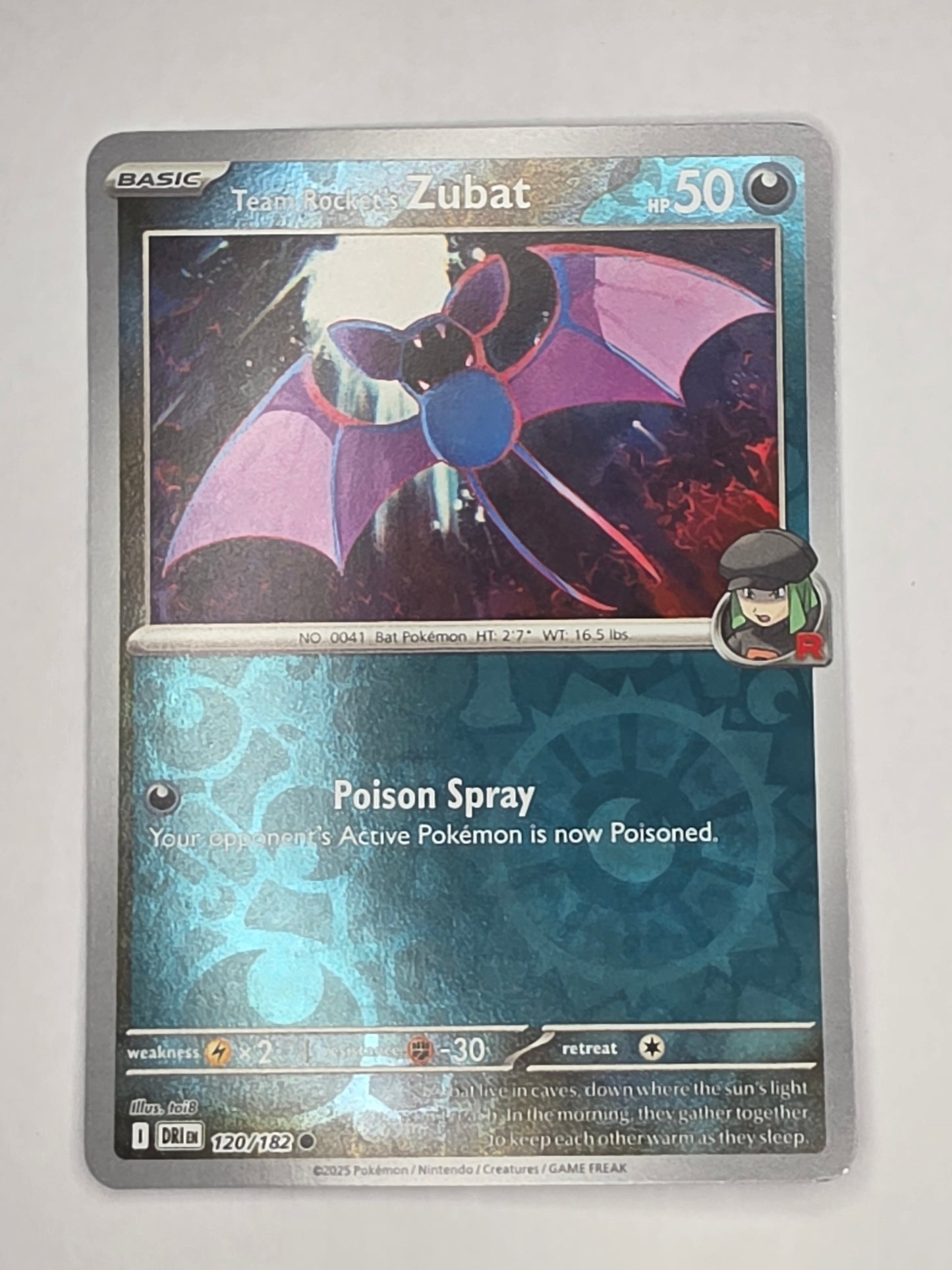 #120/182 Team Rocket's Zubat Reverse Holo