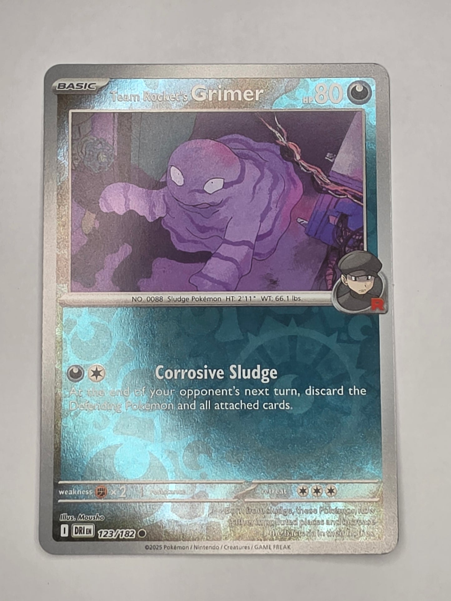 #123/182 Team Rocket's Grimer Reverse Holo