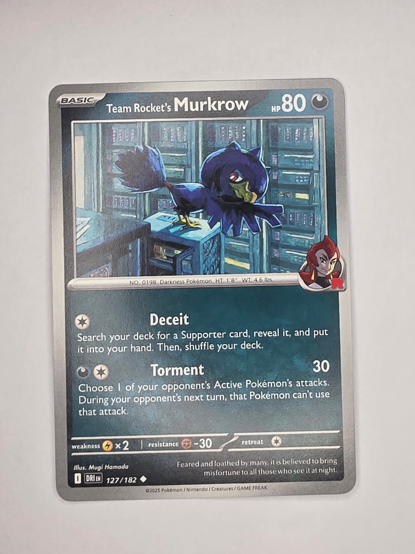 #127/182 Team Rocket's Murkrow Normal