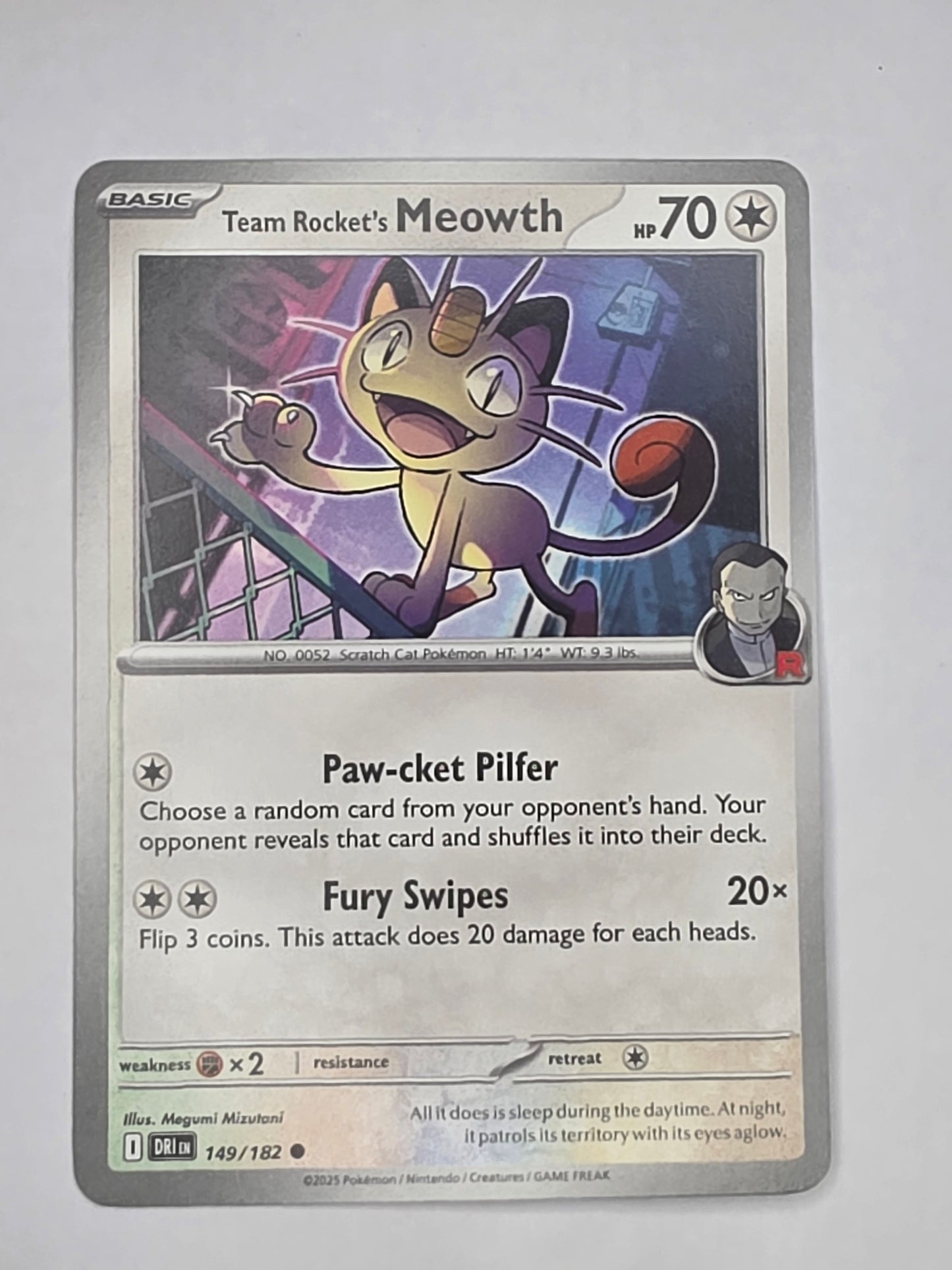 #149/182 Team Rocket's Meowth Normal