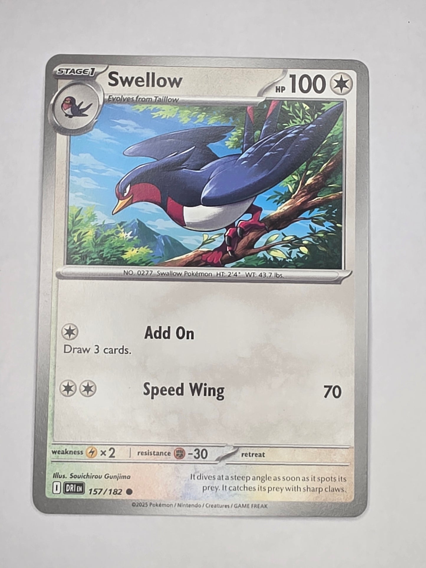 #157/182 Swellow Normal