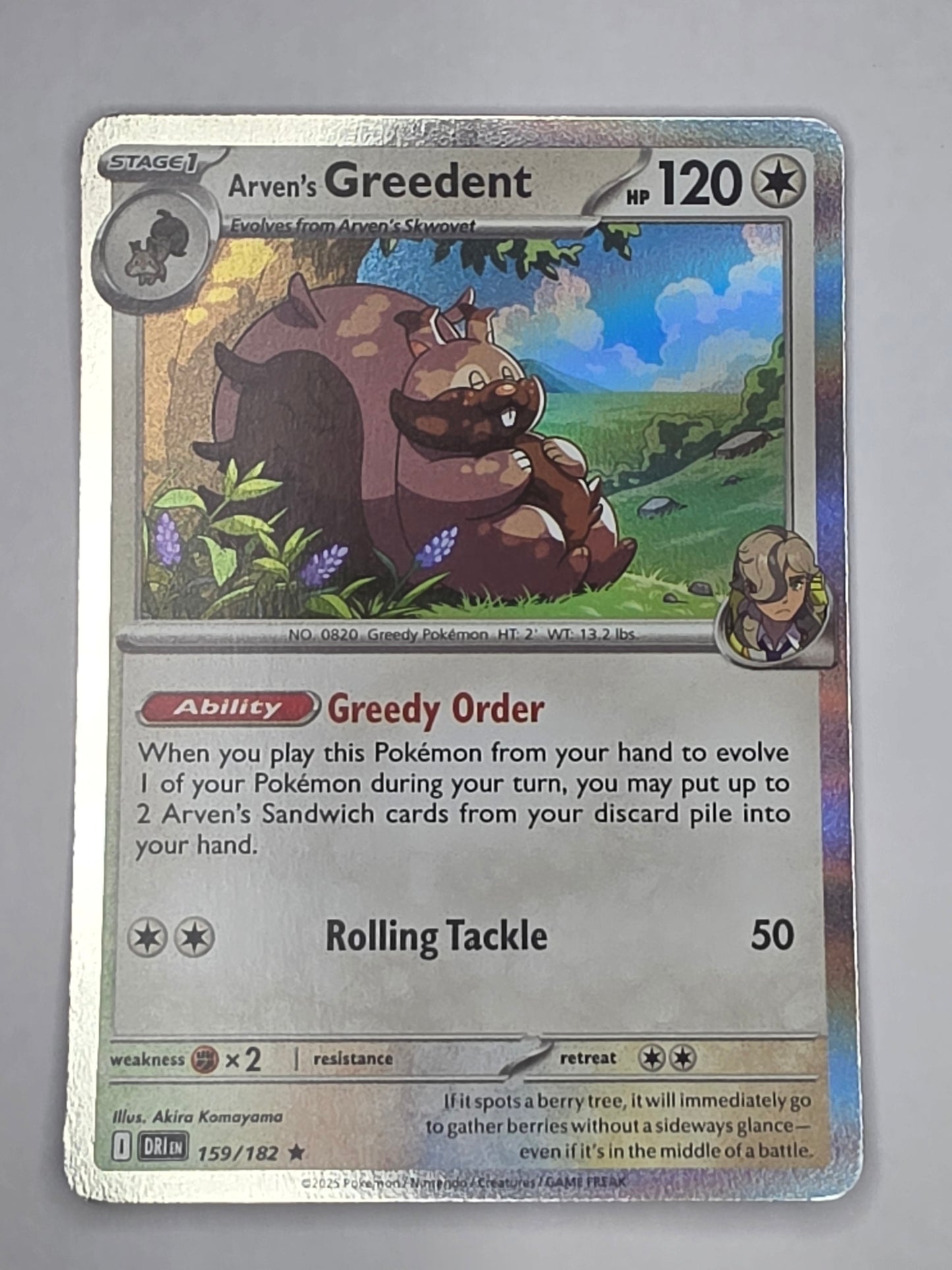 #159/182 Arven's Greedent Holofoil