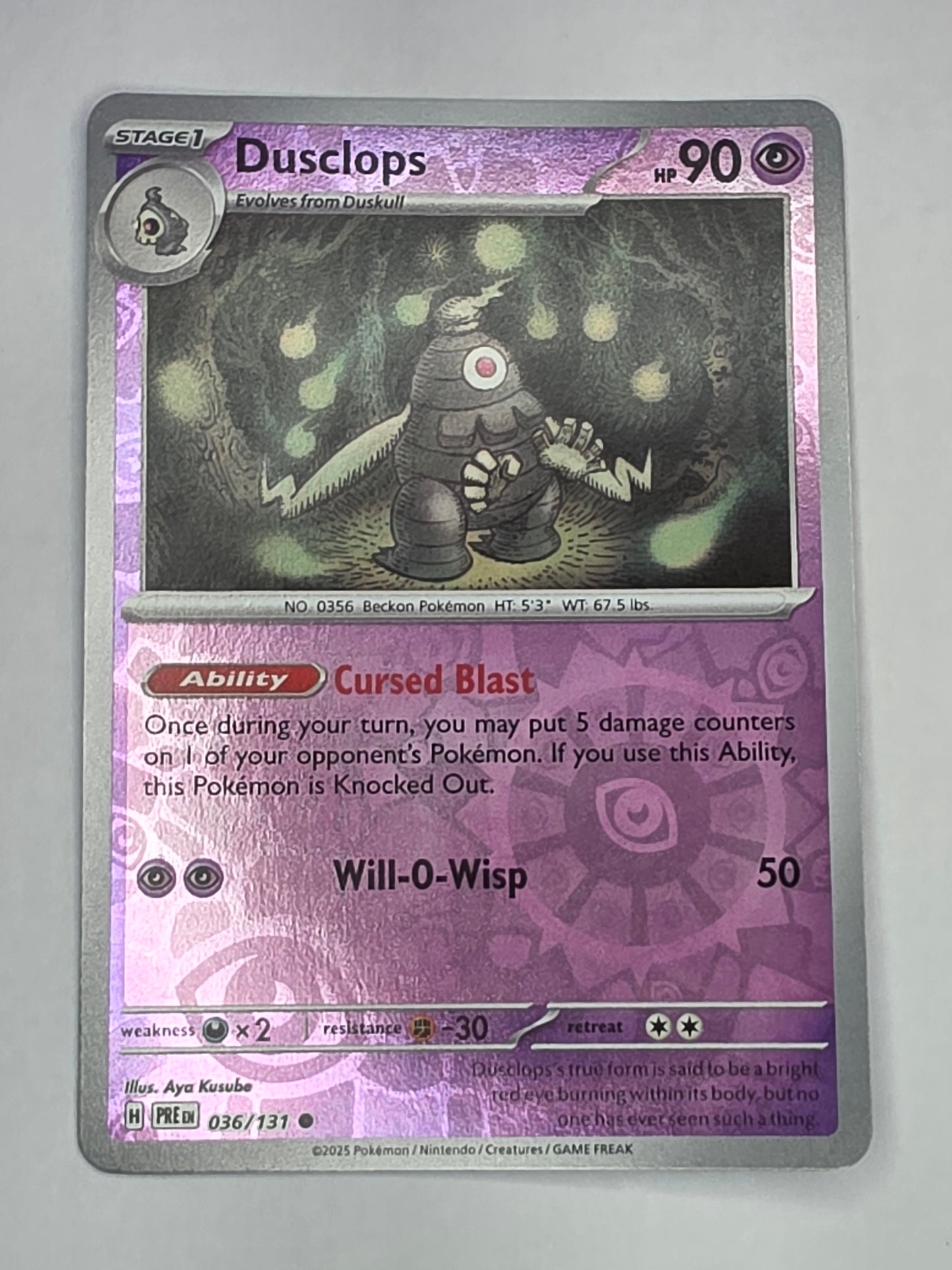 #036/131 Dusclops Reverse Holo