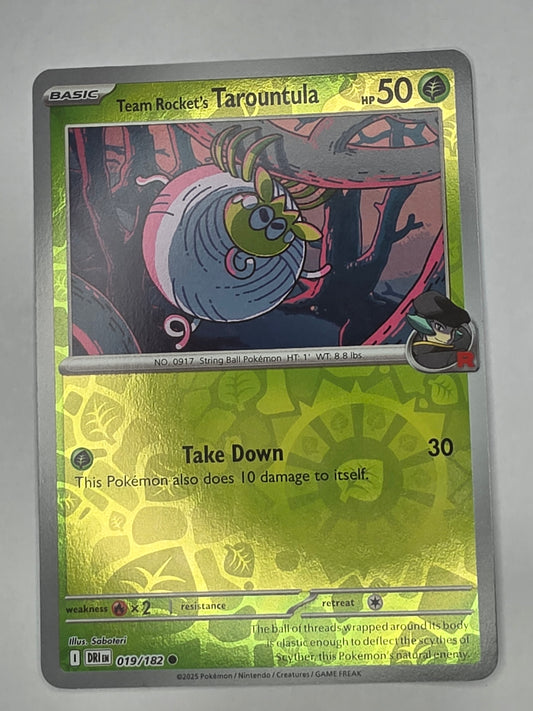 #019/182 Team Rocket's Tarountula Reverse Holo