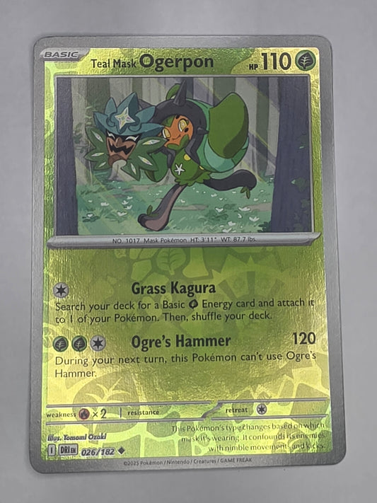 #026/182 Teal Mask Ogerpon Reverse Holo