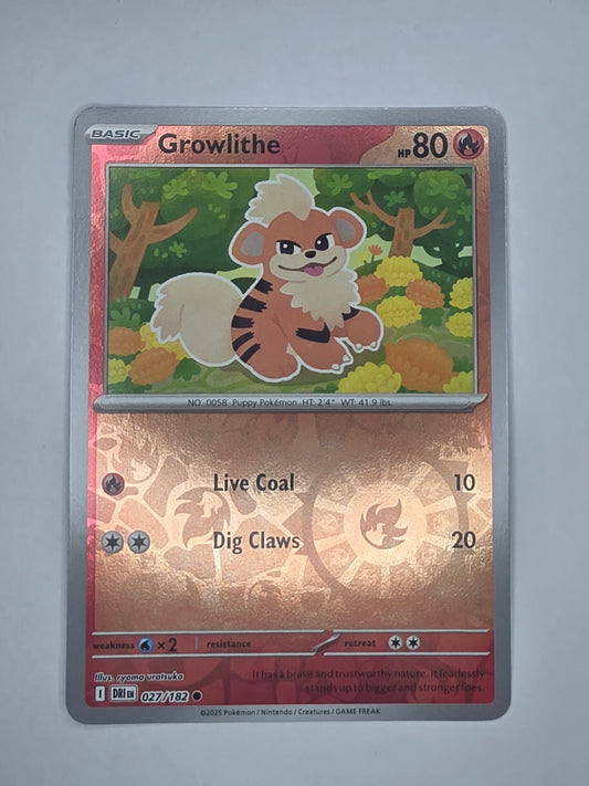 #027/182 Growlithe Reverse Holo