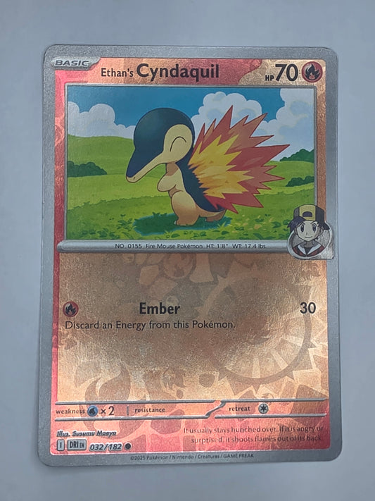 #032/182 Ethan's Cyndaquil Reverse Holo