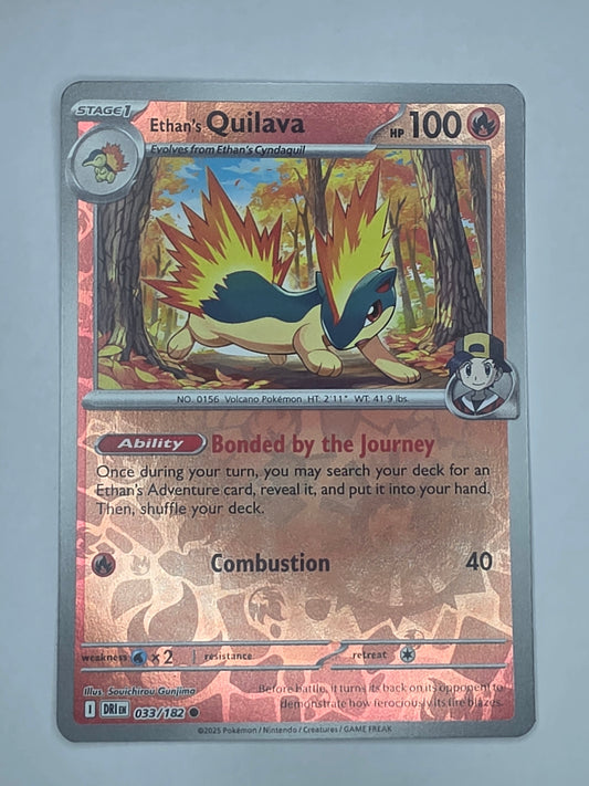 #033/182 Ethan's Quilava Reverse Holo