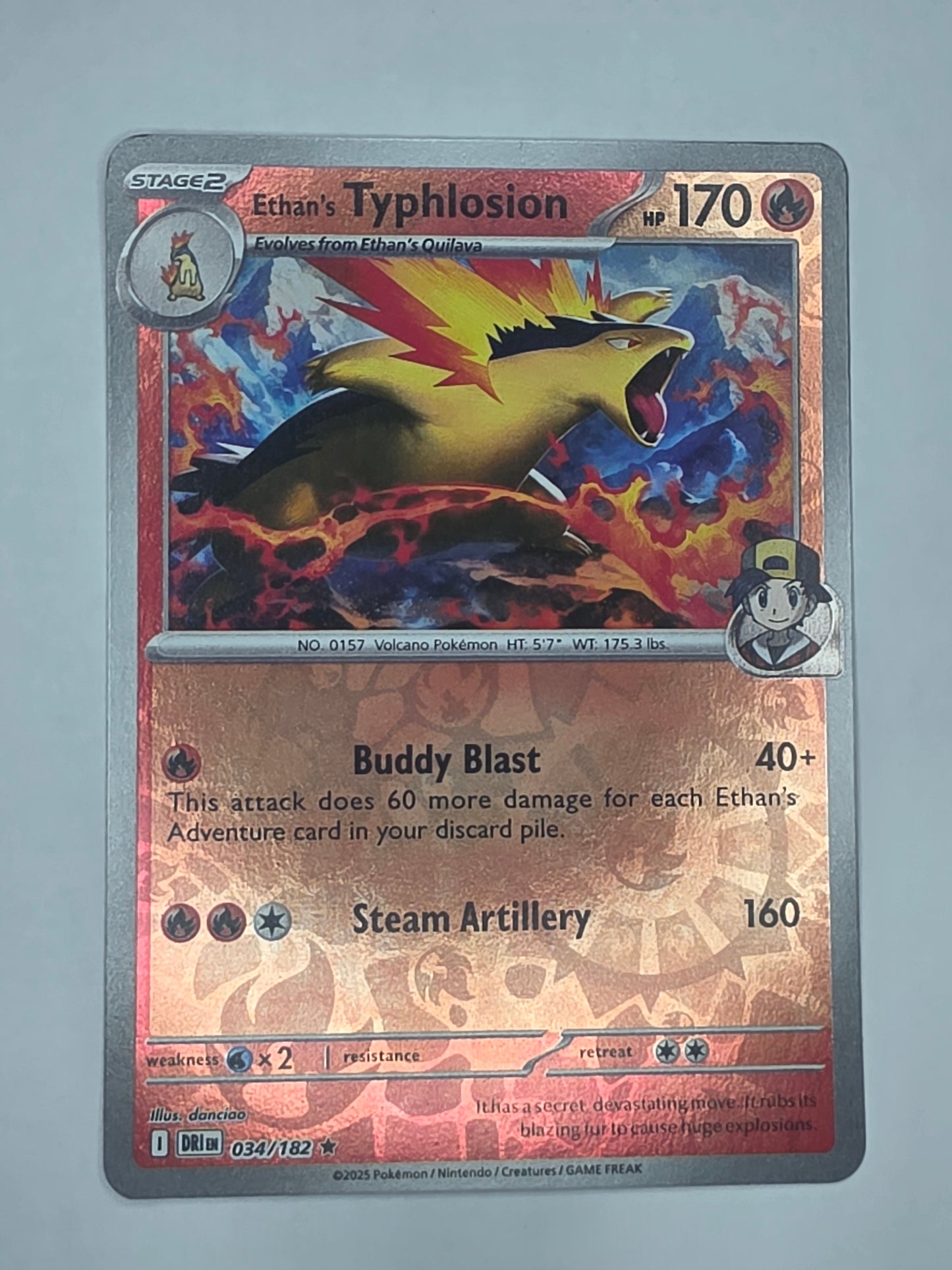 #034/182 Ethan's Typhlosion Reverse Holo