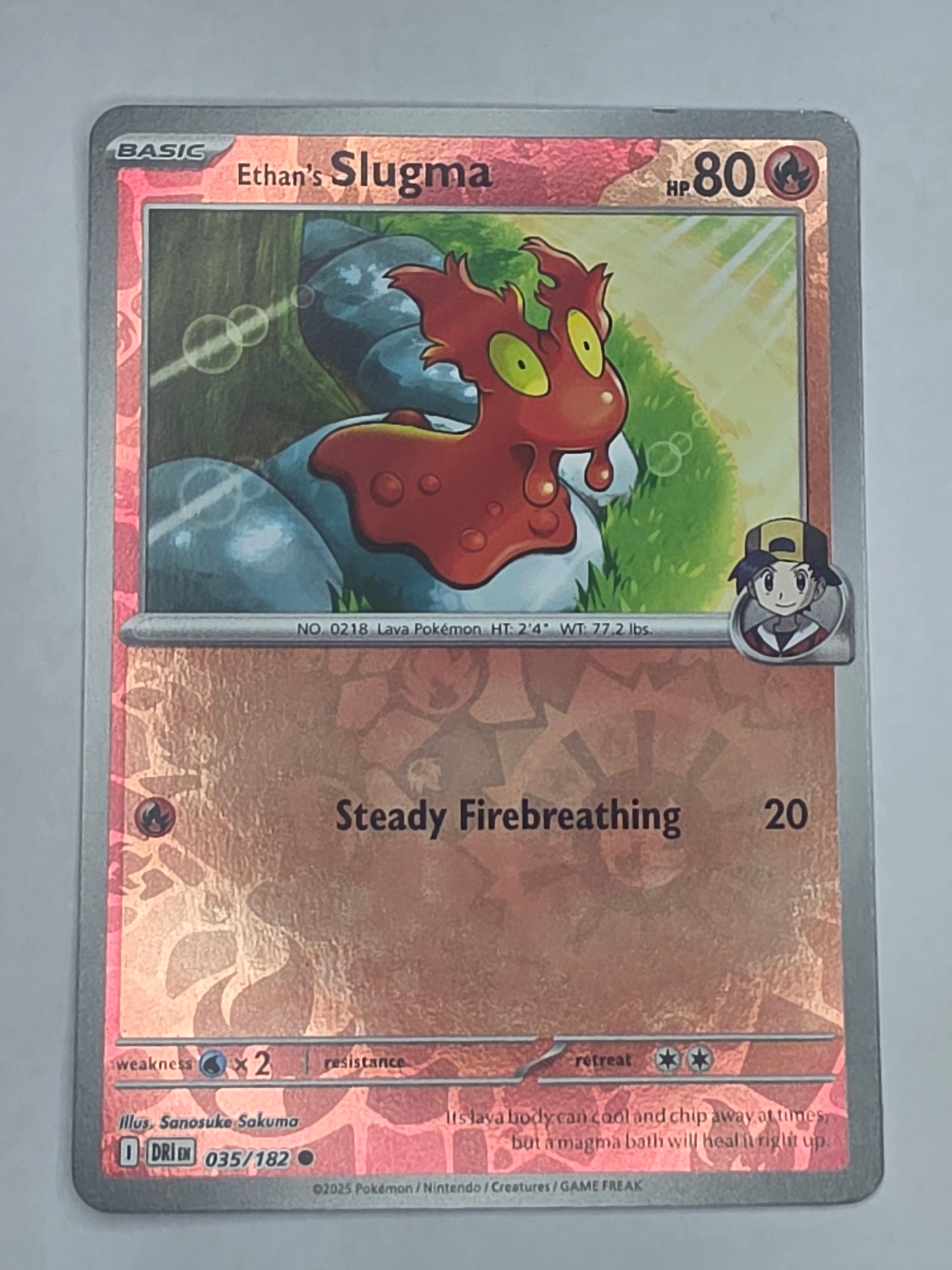 #035/182 Ethan's Slugma Reverse Holo