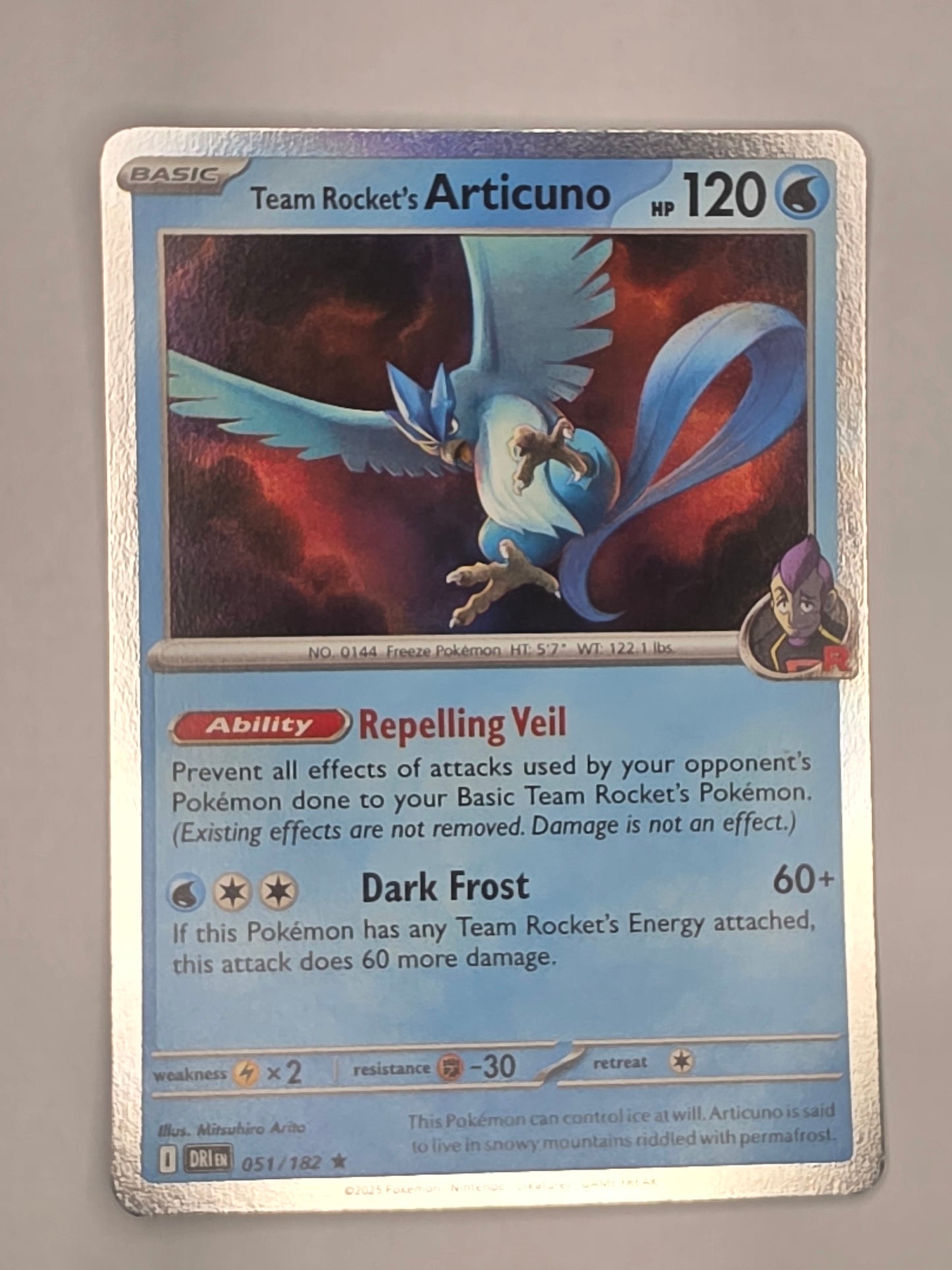 #051/182 Team Rocket's Articuno Holofoil