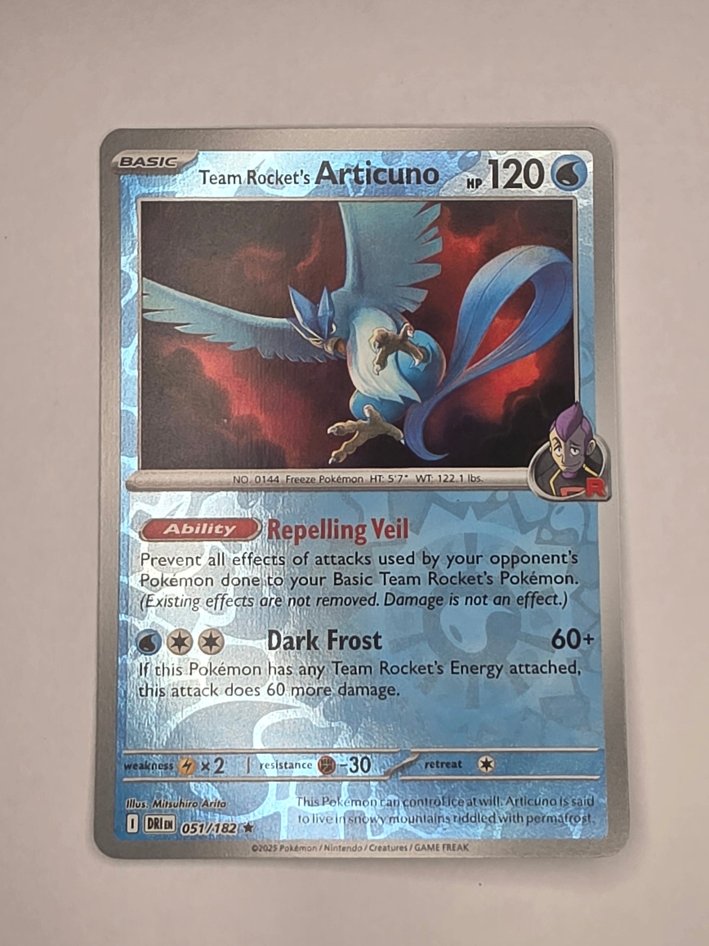 #051/182 Team Rocket's Articuno Reverse Holo