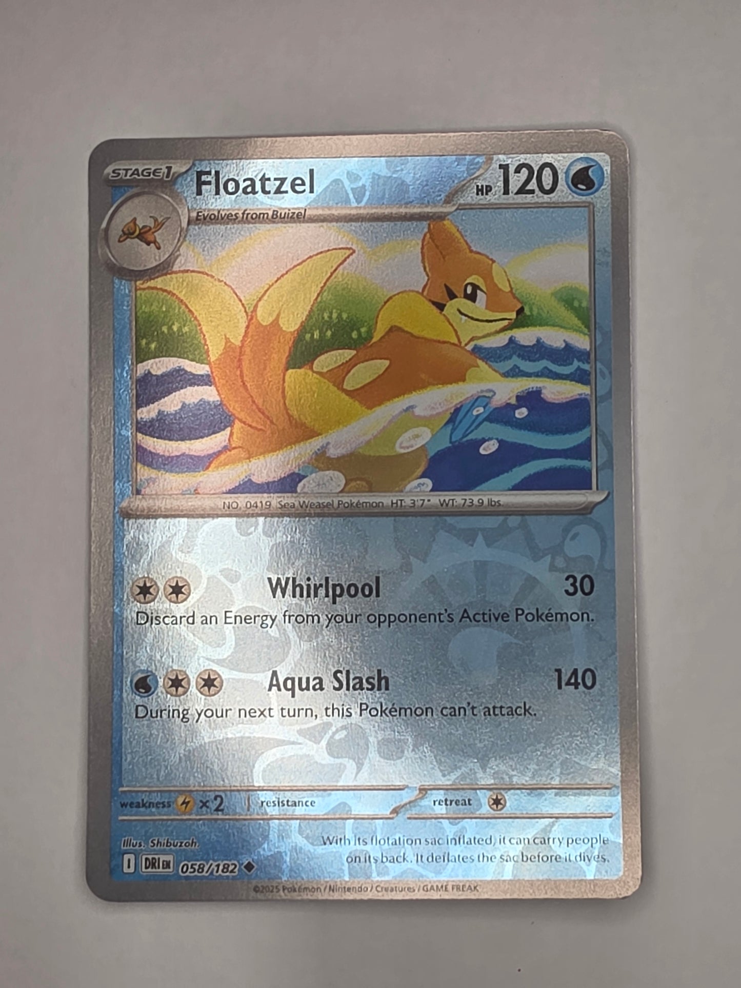 #058/182 Floatzel Reverse Holo
