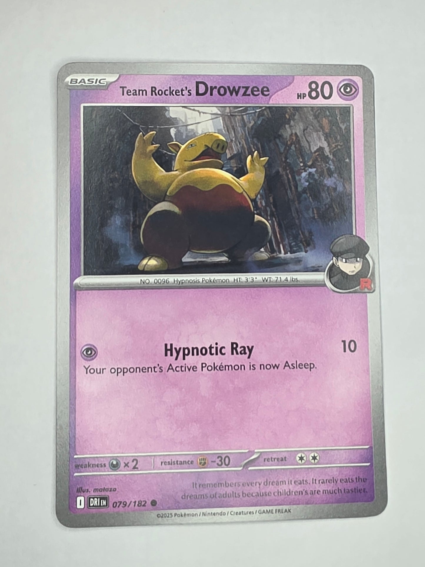 #079/182 Team Rocket's Drowzee Normal