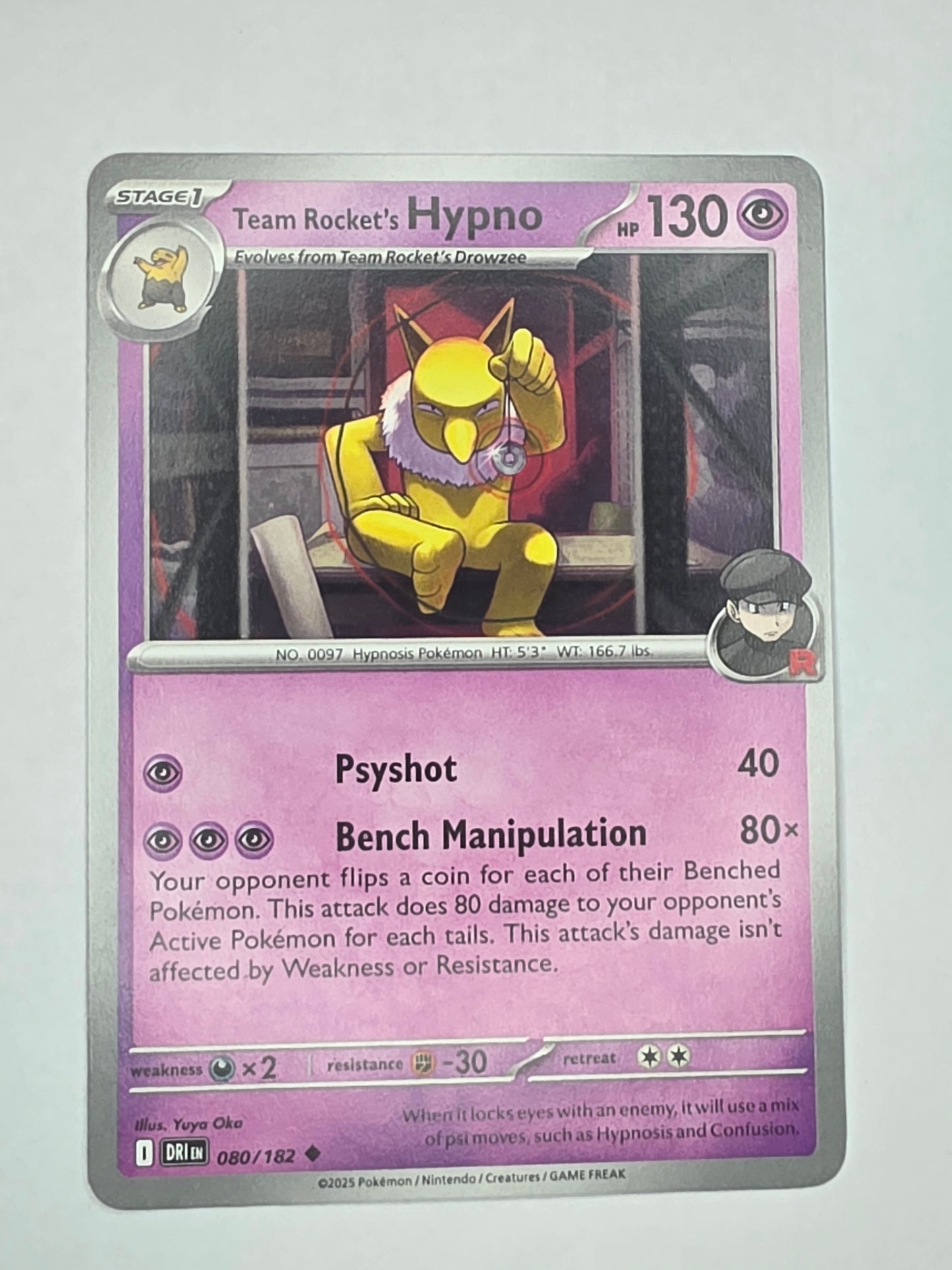 #080/182 Team Rocket's Hypno Normal