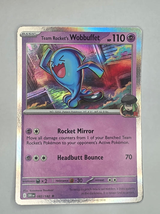 #082/182 Team Rocket's Wobbuffet Holofoil