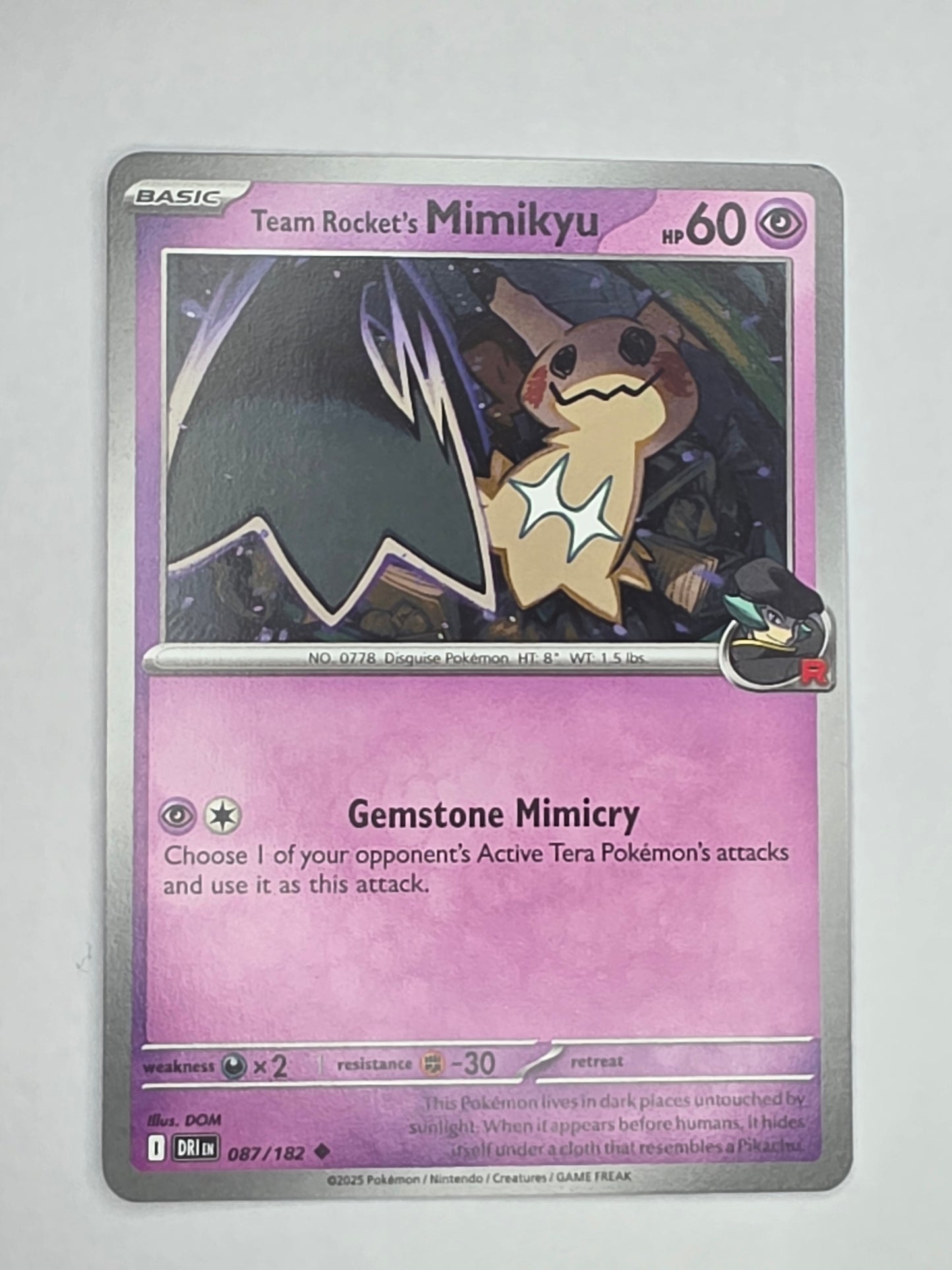 #087/182 Team Rocket's Mimikyu Normal