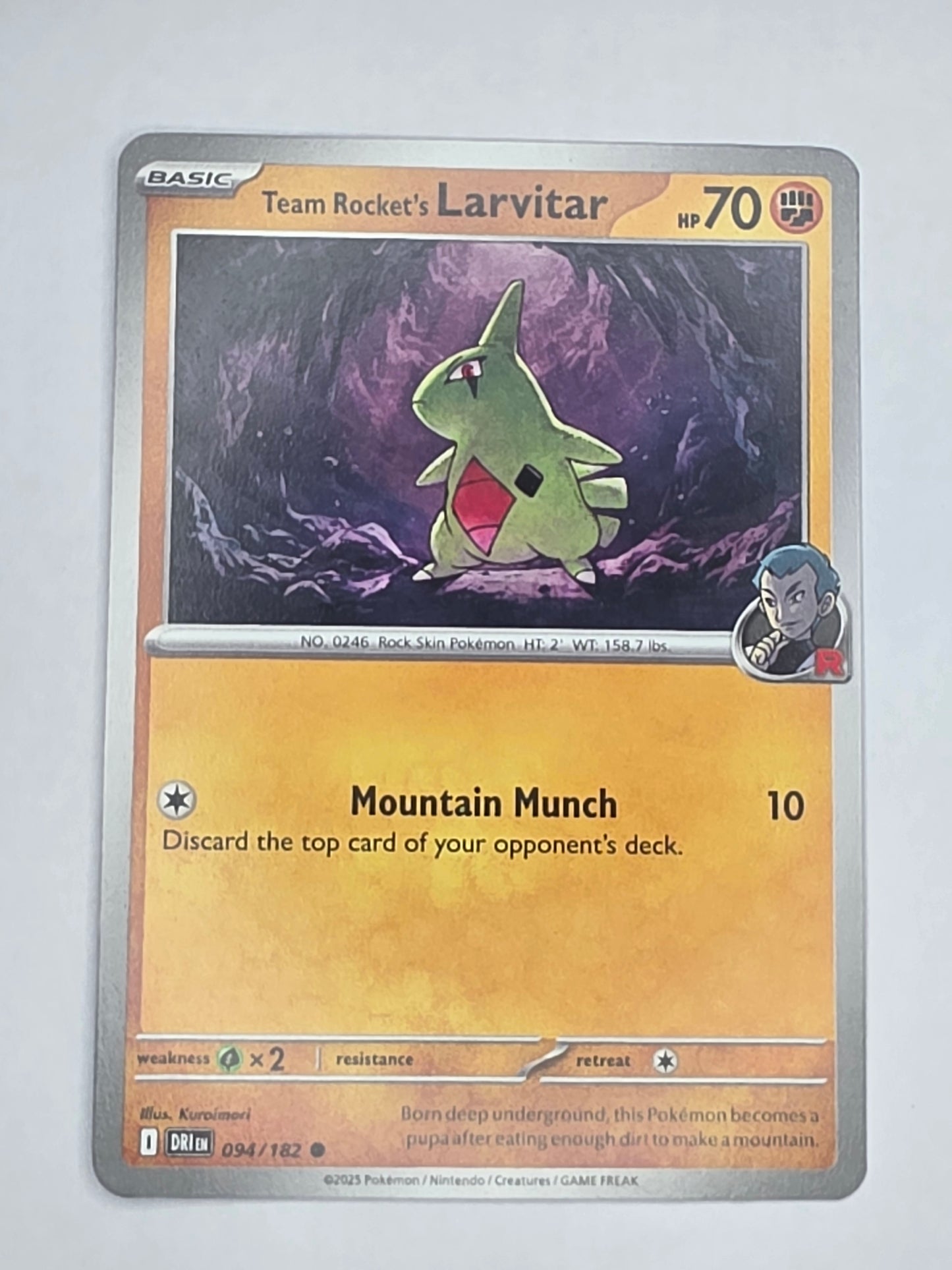 #094/182 Team Rocket's Larvitar Normal