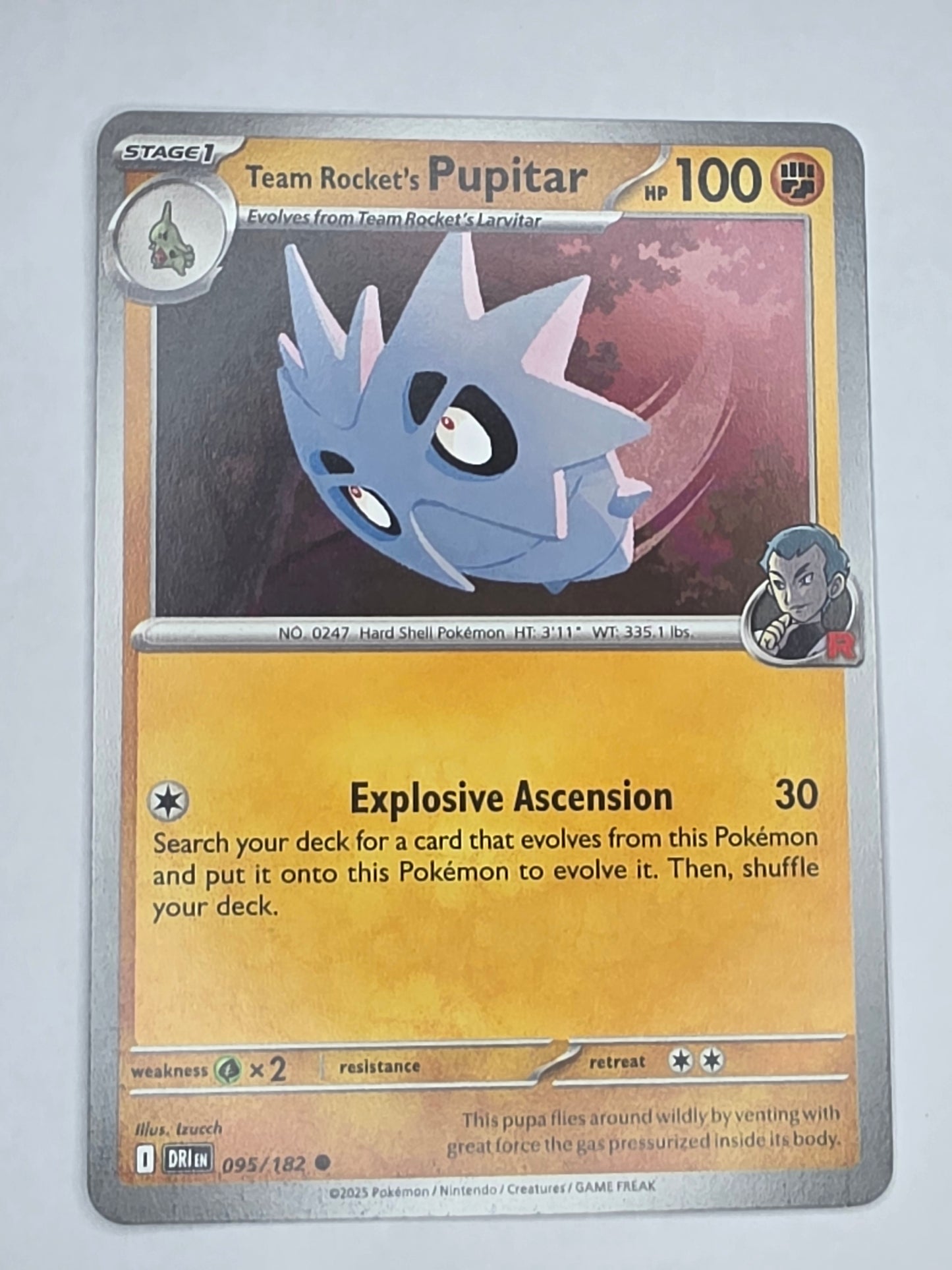 #095/182 Team Rocket's Pupitar Normal
