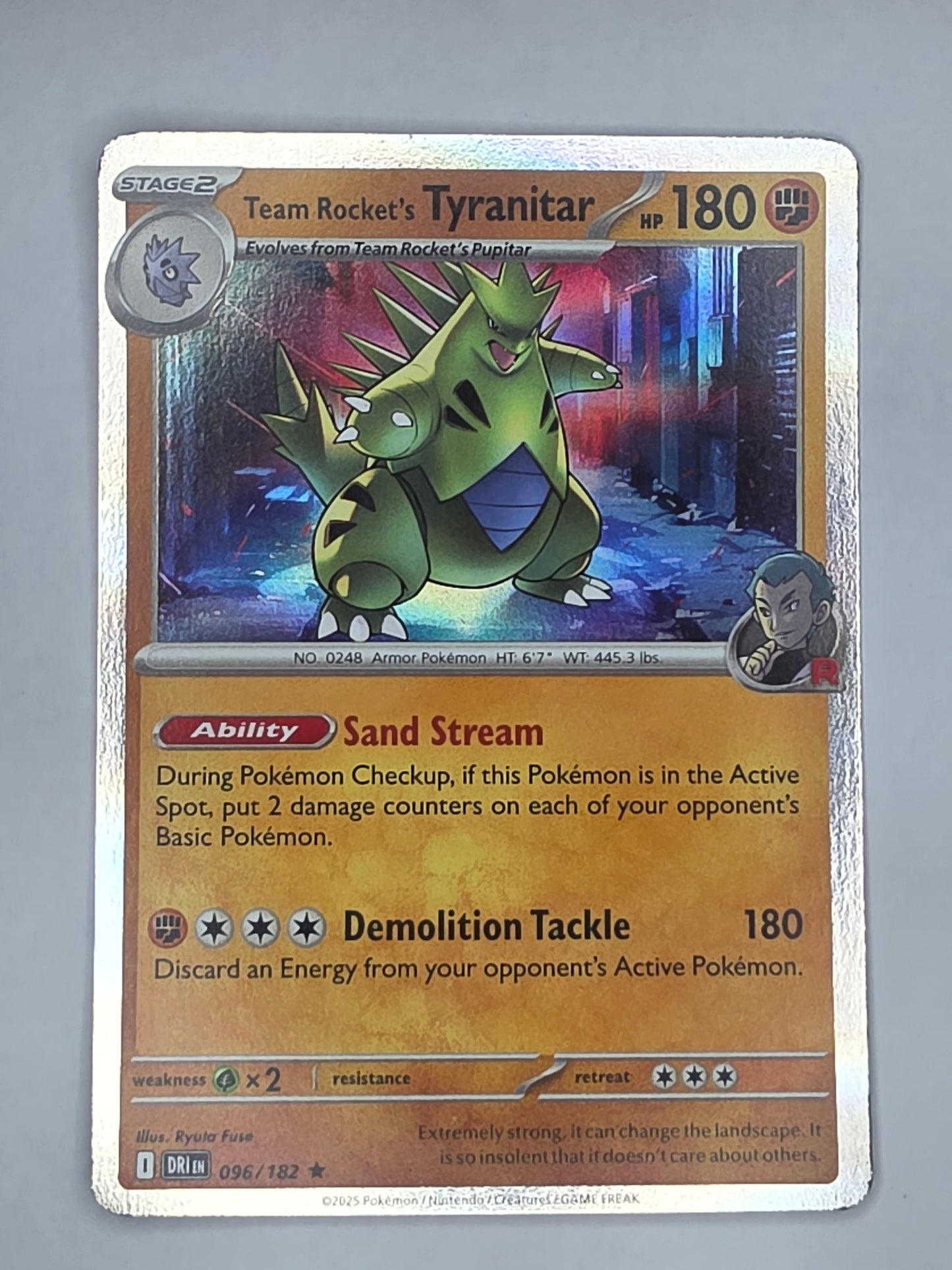 #096/182 Team Rocket's Tyranitar Holofoil