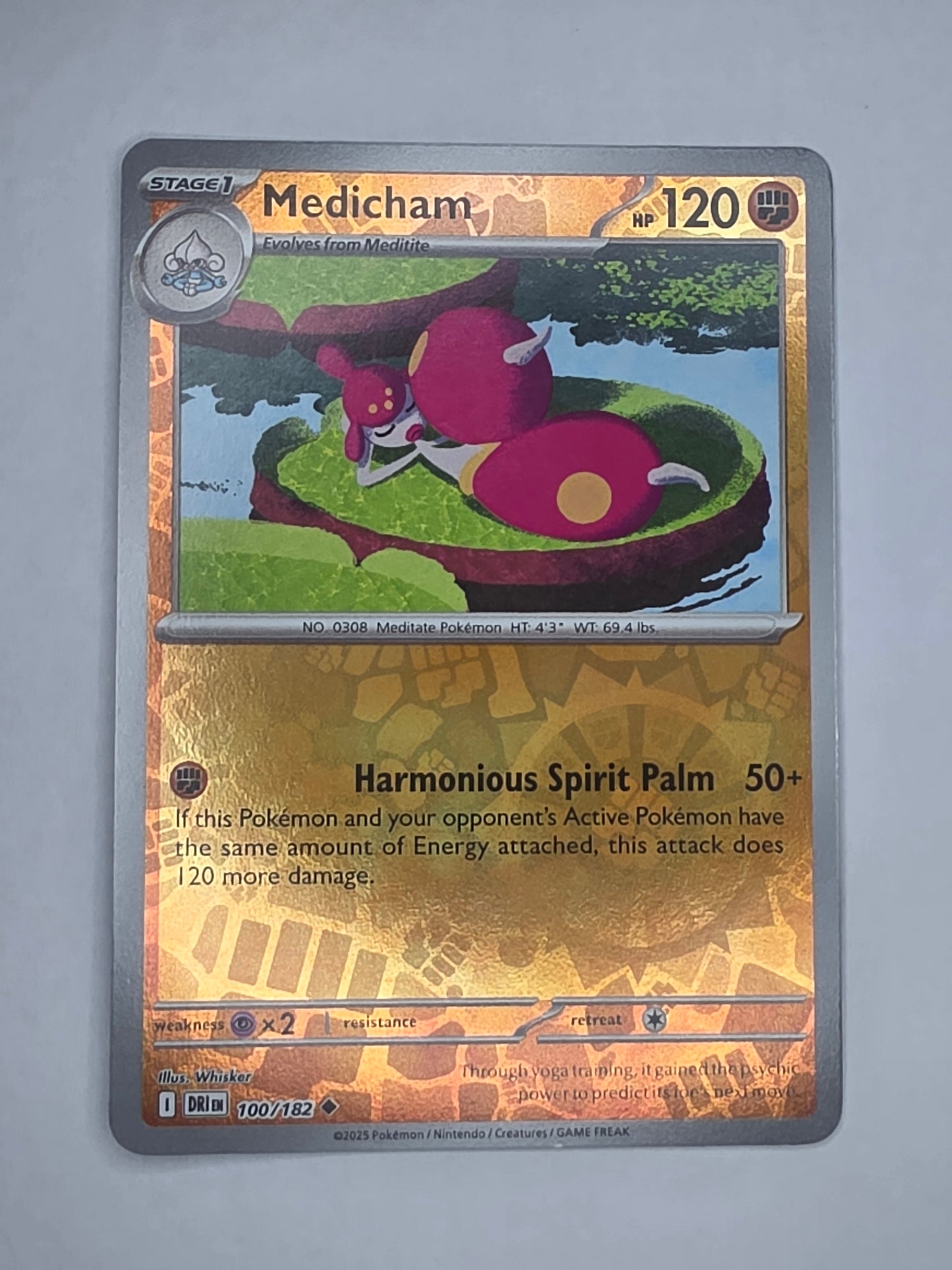 #100/182 Medicham Reverse Holo
