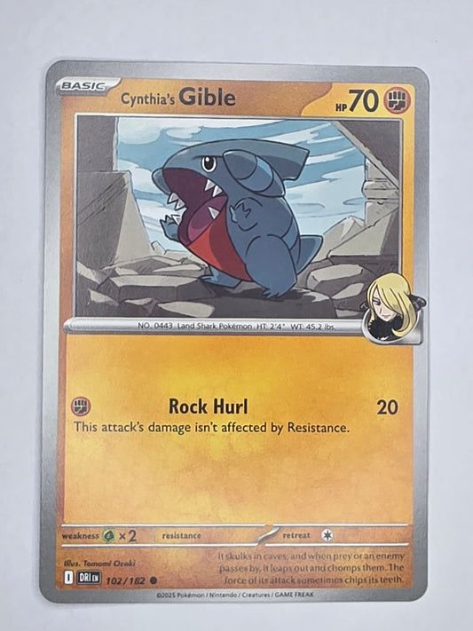 #102/182 Cynthia's Gible Normal