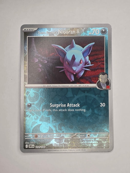 #114/182 Team Rocket's Nidoran Female Reverse Holo