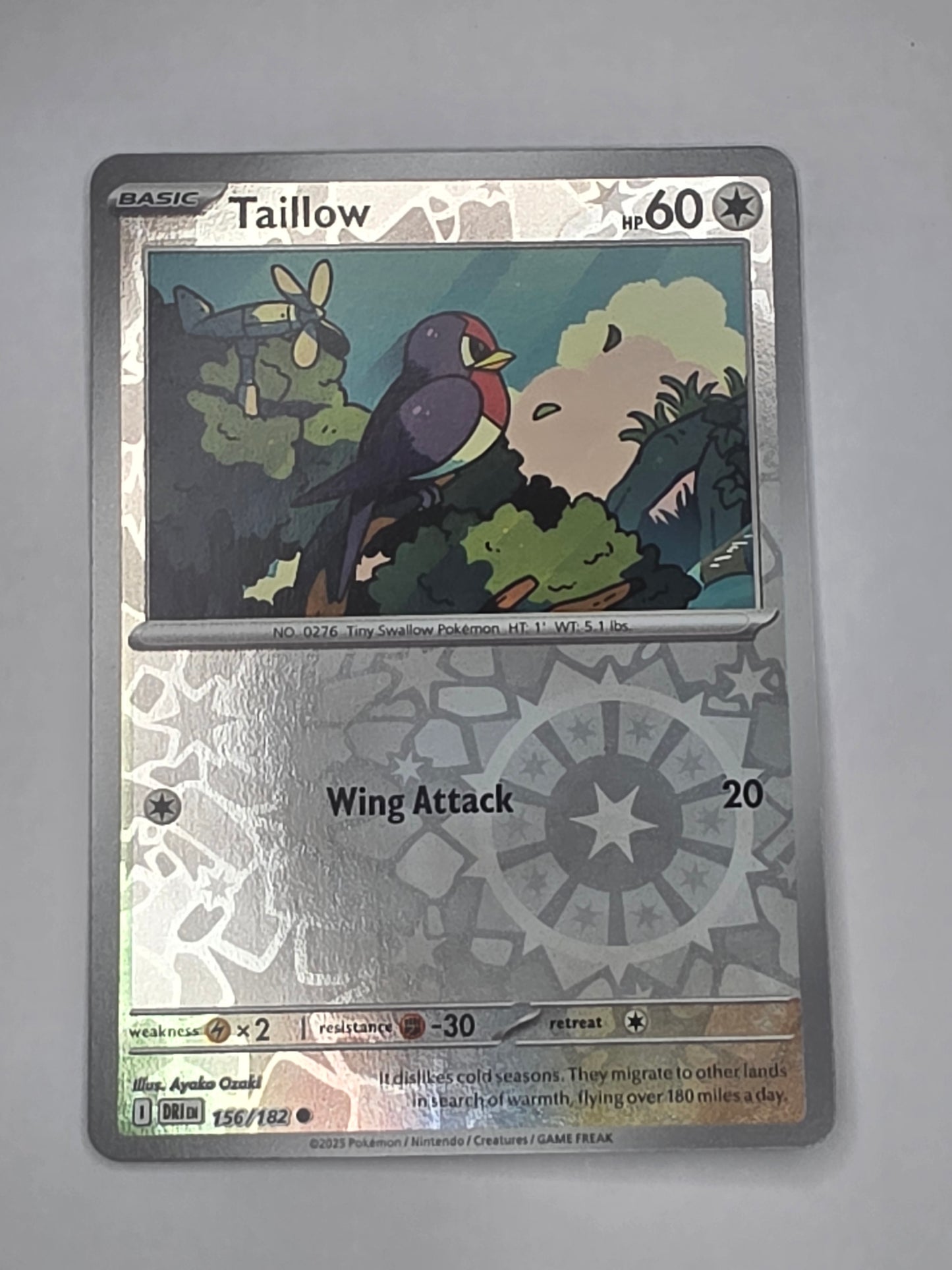 #156/182 Taillow Reverse Holo