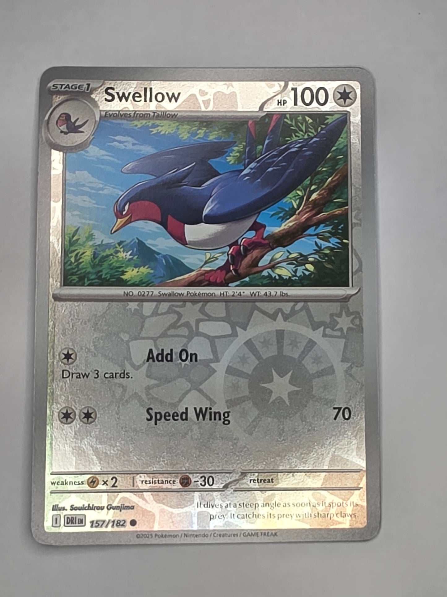 #157/182 Swellow Reverse Holo