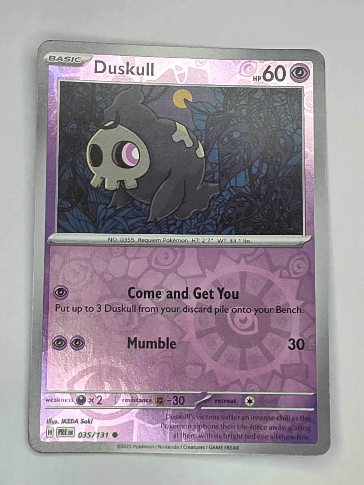 #035/131 Duskull Reverse Holo