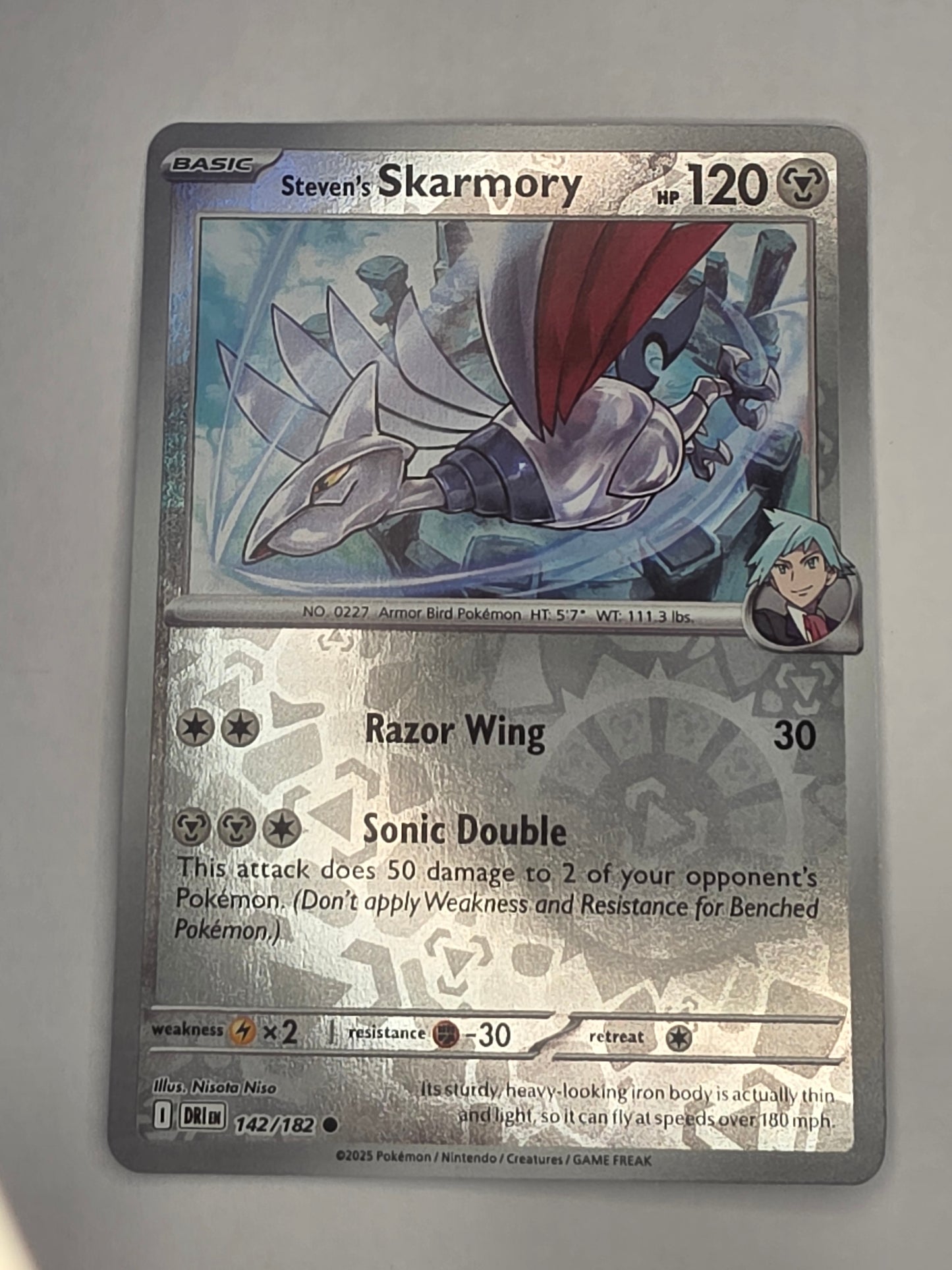 #142/182 Steven's Skarmory Reverse Holo