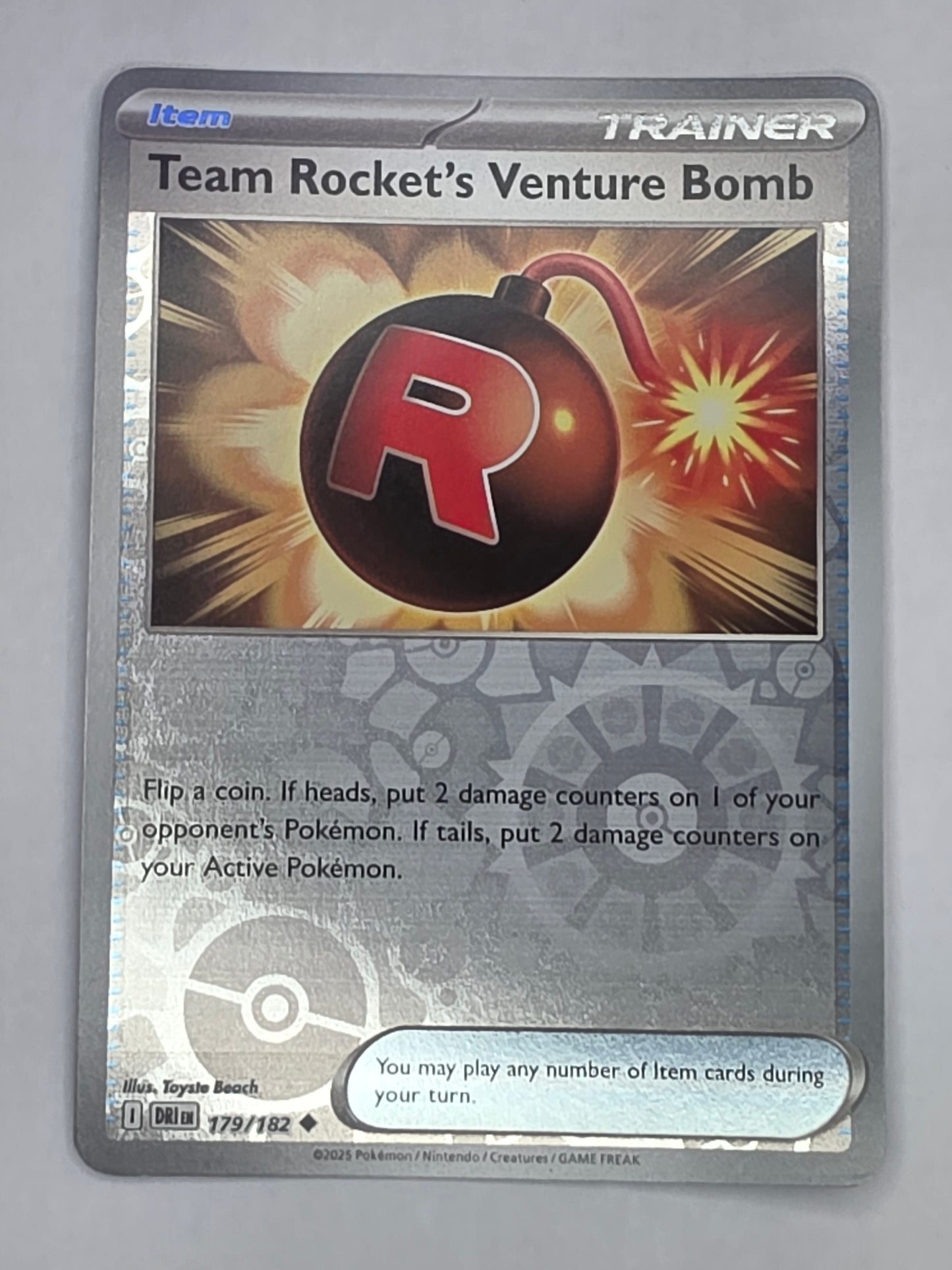 #179/182 Team Rocket's Venture Bomb Reverse Holo